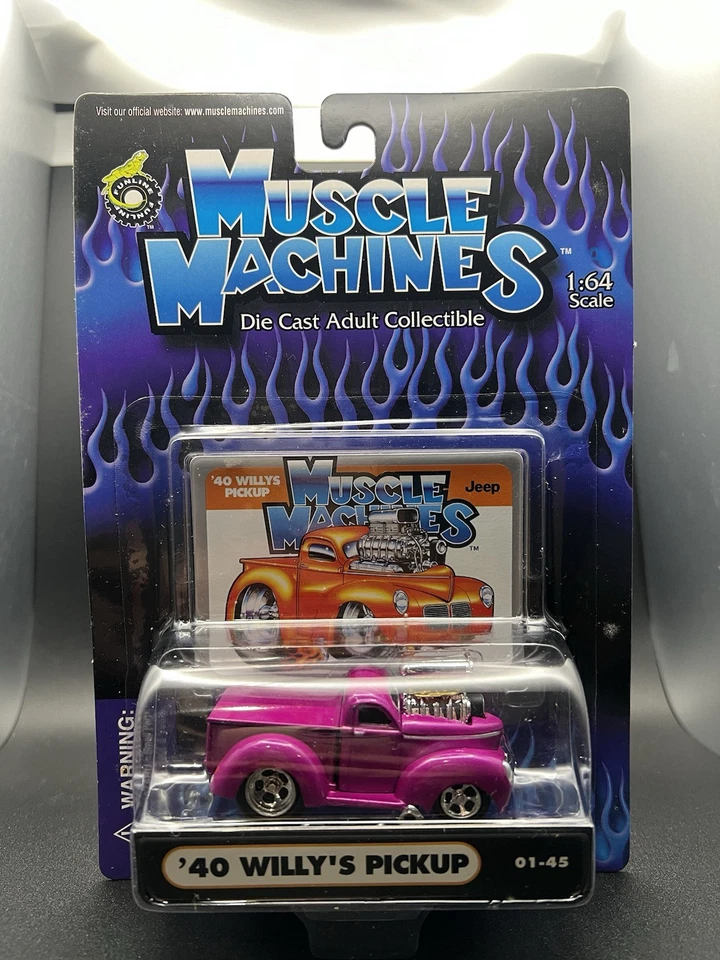 Muscle Machines Purple '40 Willy's Pickup 1:64 Scale Diecast 01-45 Funline - Image 1 of 1