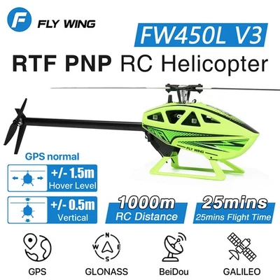 Fly Wing FW450L V3 6CH GPS 3D Schwebeflug ACE Flugsteuerung RC RTF Hubschrauber - Bild 1 von 4
