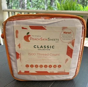 The Original Peach Skin Sheets Classic Collection Queen Set 1500 Thread Ct WHITE - Bild 1 von 5