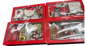MERRY MOMENTS Holiday Tier Tray Objects - Set Of 4 Aldi Christmas - Picture 1 of 5