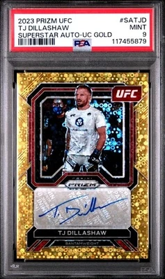 2023 Panini Prizm UFC TJ Dillashaw Gold /10 Autograph Superstar Auto PSA 9 Mint  - image 1 of 2