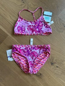 Athleta Girl XL 14 Multi Color Reversible Bikini Top & Bottom 2 PieceSwimsuit - Picture 1 of 6
