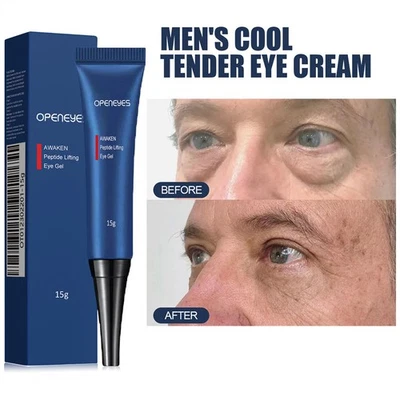 Mens Eye Cream anti Aging, Awaken Peptide Lifting Eye Gel, Caffeine Eye Cream - Image 1 of 4