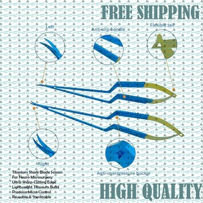 Titanium Microsurgical Scissors | Shark Blade Neuro Micro Instruments - Image 1 of 4