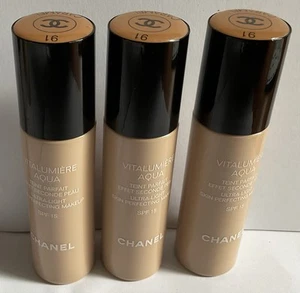 Chanel Vitalumiere Aqua Ultra Light Skin Perfecing Foundation 20ML Caramel91. Tr - Picture 1 of 2