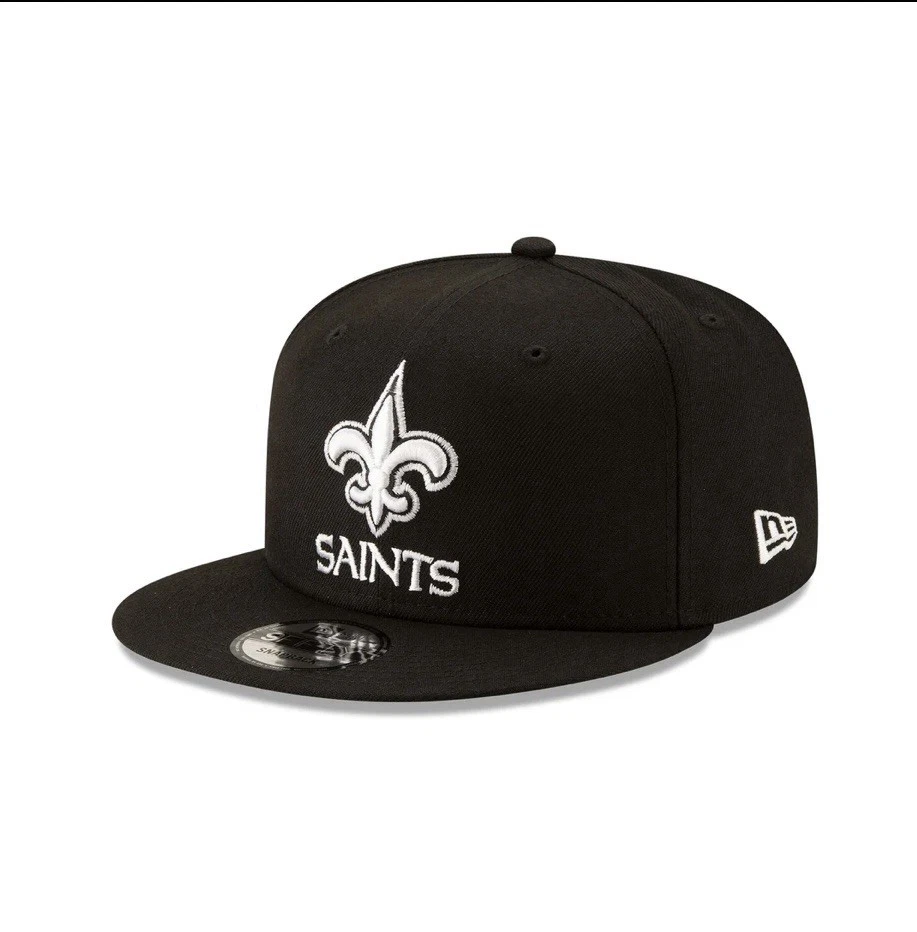 Gorra New Era New Orleans Saints básica blanca y negra 9FIFTY Snapback Foto 1 de 4