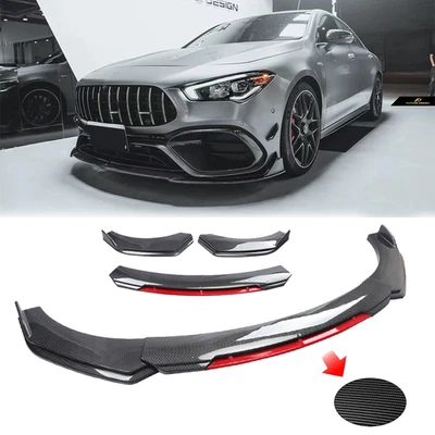Carbon Fiber Red Front+Bumper Lip Spoiler+Splitter Kits For Mercedes Benz CL Foto 1 de 4