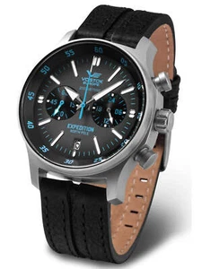 Reloj Vostok-Europe Expedition Polo Norte-1 Cuero Negro VK64/592A561 - Imagen 1 de 1