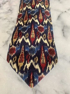 Structure 100% Italian Silk Multicolor Geometric Brocade Tie - Picture 1 of 6