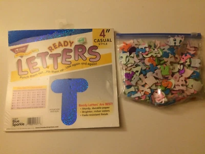 Lote de letras Trend Enterprise Ready de 4" azul brillante y 1" brillantes ~NUEVO~ Foto 1 de 4