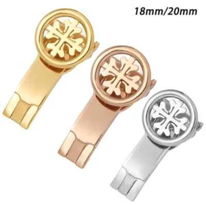 Cierre de hebilla de mariposa plegable de acero inoxidable de 18 20 mm para correa Patek correa de reloj - Imagen 1 de 12