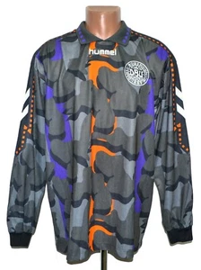 DENMARK 1995 GOALKEEPER FOOTBALL SHIRT JERSEY HUMMEL #1 XL - Picture 1 of 11
