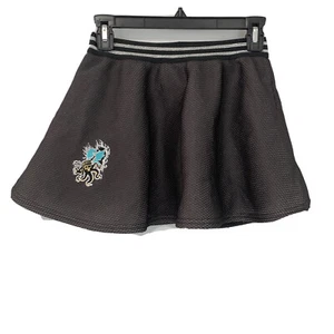 DISNEY L 12/14 Descendants 3 Uma Skirt Skort Built in shorts Gray Black  - Picture 1 of 3