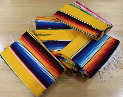 Sarape Mexicano Dorado, Manta, Alfombra, Picnic, Tiro, Estera, Mantel, Hot Rod, Yoga Foto 1 de 4