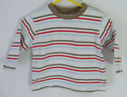'Cherokee' White Multi Striped Longsleeve T-Shirt Top - Boys Size 3-6 Months