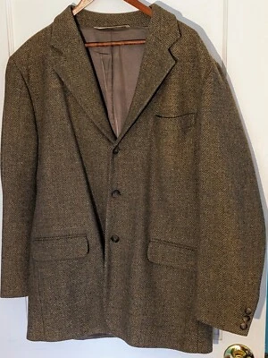 Perry Ellis Portfolio 42R Brown, Sport Coat Blazer, Wool, 3 Button - Image 1 of 4