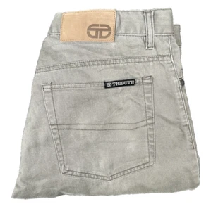 Tribute Tan Denim Men's Jeans Straight Leg Regular Fit Size 36x32 - Picture 1 of 15
