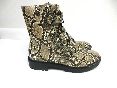 Combat Boots Jessica Simpson Kirlah Phoenix Neutral Snake Size 9 M NEW - Image 1 of 4