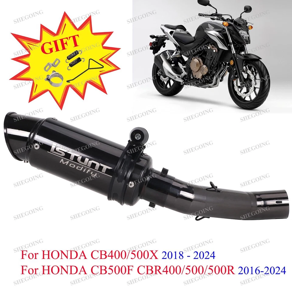 Slip On For Honda CB400/500X 18-24 CB500F CBR400/500/500R 16-24 Exhaust Pipe — 第 1/4 张图片