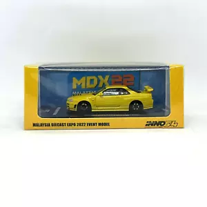 Inno64 Nissan Skyline GT-R R34 Malesia pressofuso EXPO 2022 giallo - Foto 1 di 6