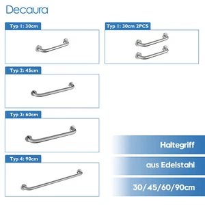 Mango 30cm/45cm/60cm/90cm Asas para personas mayores Mango de bañera Acero inoxidable - Imagen 1 de 39