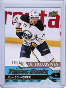 16/17 UD UPPER DECK UPDATE COLE SCHNEIDER #517 YOUNG GUNS RC EXCLUSIVES /100