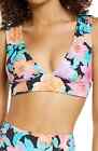 Billabong L123603 Womens Black Tropic Time Reversible Plunge Bikini Top Size M