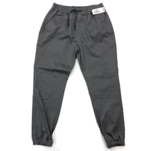 Ocean Current Boys Medium Jogger Pants Solid Gray Drawstring Cotton Blend Knit - Picture 1 of 10