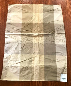 NOBILIS Madras in Taupe, Tan & Gold Checked 25 3/4 x 33 1/2" Silk Fabric Sample - Picture 1 of 3