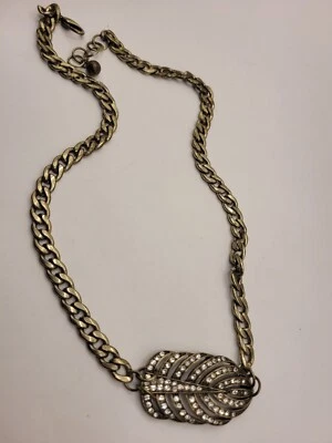 Lulu Frost Drifting Leaf Crystal Necklace - Image 1 of 2