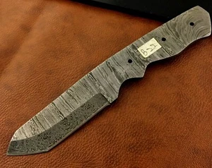 Handmade Damascus Steel Blade Blank-Tanto Knife Blade Blank-Klinge-B22 - Picture 1 of 4