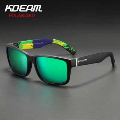 KDEAM Men Polarized Sport Sunglasses Outdoor Driving Fishing Square Glasses New