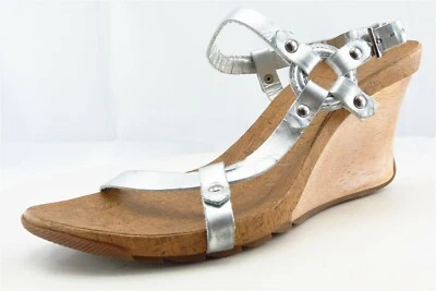 Kenneth Cole Reaction Talla 7 M Plata Gladiador Sintético Mujer Sandalia Zapatos Foto 1 de 4