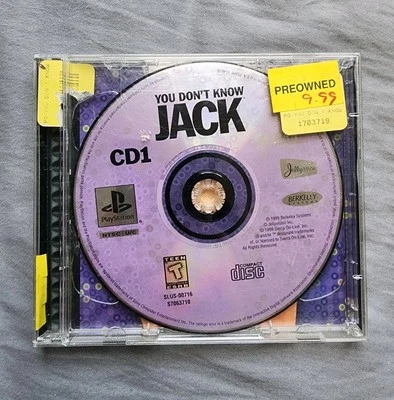 You Don't Know Jack (Sony PlayStation 1, 1999) No Manual TESTED  - Image 1 of 4