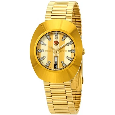 Rado Original Yellow Gold Diamond Dial Men's L Watch R12413803 - Image 1 of 3
