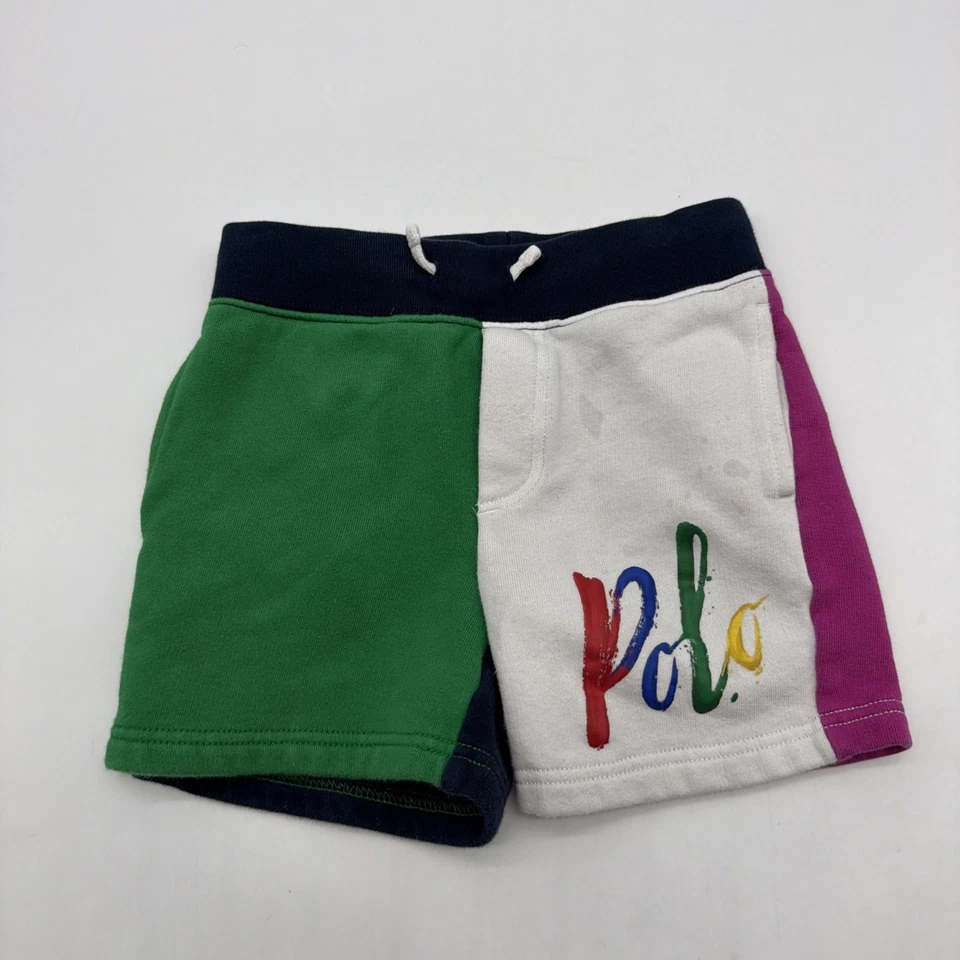 Pantalones Cortos Polo Ralph Lauren Niños Pequeños 4/4T Bloques de Color Bolsillo Logo. #38998 Foto 1 de 4
