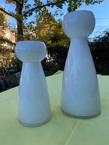 Set weiße Birnen Zwangsvasen Etui Glas MCM minimalistisch - Bild 1 von 5