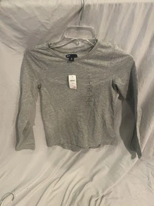 Gap Kids Long Sleeve Solid Gray Front Pocket Shirt Size L (10)  Brand New NWT - Picture 1 of 4