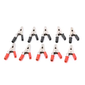 10X Insulated for Crocodile Clips Plastic Handle Cable Lead Testing Alligator Cl - Picture 1 of 8