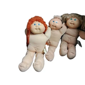 Vintage Set 3 Kohl Patch Kinder Puppe Mädchen Junge Kunst und Handwerk Rothaarige Schäden - Bild 1 von 24