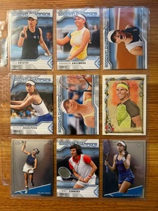 Lot of 9 Tennis Cards Sharapova, Nadal, Anisomova, Conners, Swiatek, Other - Picture 1 of 2