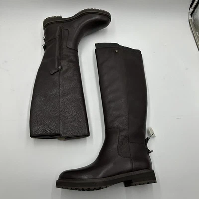 Cole Haan Waterproof Greenwich Tall Boots, Dark Coffee Leather/Antique, 9.5 B - Image 1 of 4