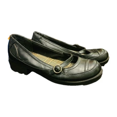 Zapatos de mujer vintage años 90 Y2K Mudd Roswaldo Mary Jane negro tacón grueso 6 twee” Foto 1 de 4