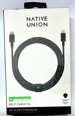 Native Union MFi Certified Lightning-to-USB-C 10' Cable for iPhone 14/13,Cosmos - Image 1 of 3