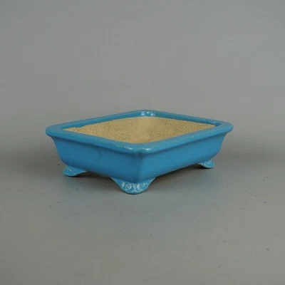 Koyo Toen Tokoname бонсай горшок 7,01» яркий синий глазурованный облако ноги внешний ободок б/у - Изображение 1 из 4