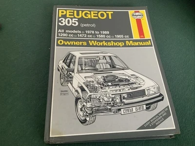 Peugeot 305 Haynes Workshop Manual Petrol 1978 To 1989 - Image 1 of 2