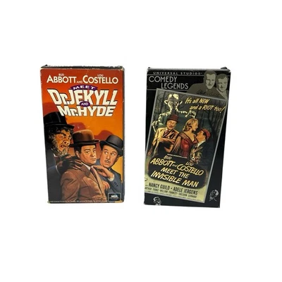 Lot 2 ABBOTT & COSTELLO VHS Meet Dr.Jekyll & Mr.Hyde & Invisible Man Halloween - Image 1 of 4