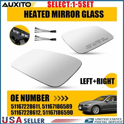 Espejo retrovisor lateral térmico de cristal para BMW 528i 535i 550i 650i 640i 2010-2016 2-10X Foto 1 de 2