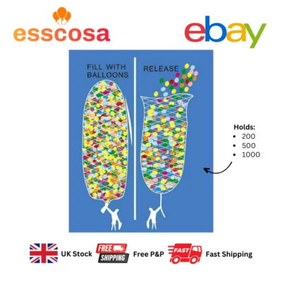 Balloon Release Net for all Occasions 3 sizes to hold 200, 500, 1000 balloons - Image 1 of 3