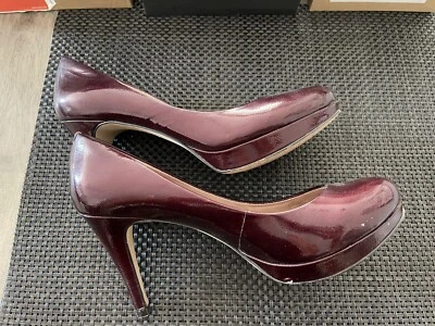 Vince Camuto VC Zella Patent Leather Heels Pumps Shoes Maroon Women's Sz 6.5 - Image 1 of 4